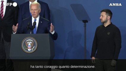Le ultime gaffe di Biden al vertice Nato a Washington 10 giorni fa