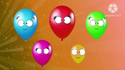 Balloons Finger Family | 5 Little Fingers | Finger Family Rhymes For Children