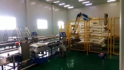 White Sugar Heavy Bag Packaging Machine with Palletizing Production Line