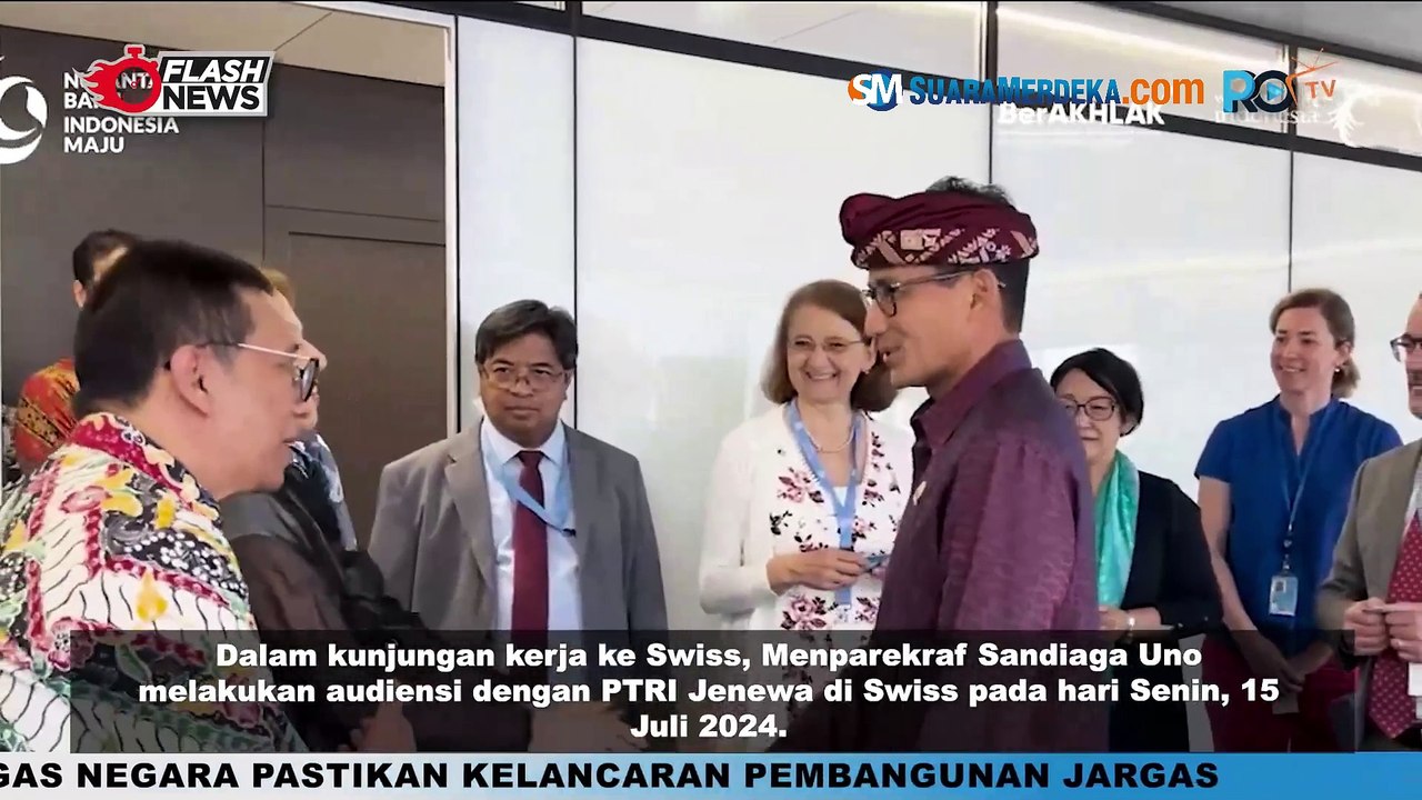 Upayakan Ekonomi Digital Menparekraf Sandiaga Hadiri Audiensi dengan PTRI Jenewa