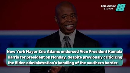 Eric Adams Supports Harris for 2024