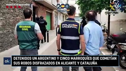 Detenidos un argentino y cinco marroquíes que cometían sus robos disfrazados en Alicante y Cataluña