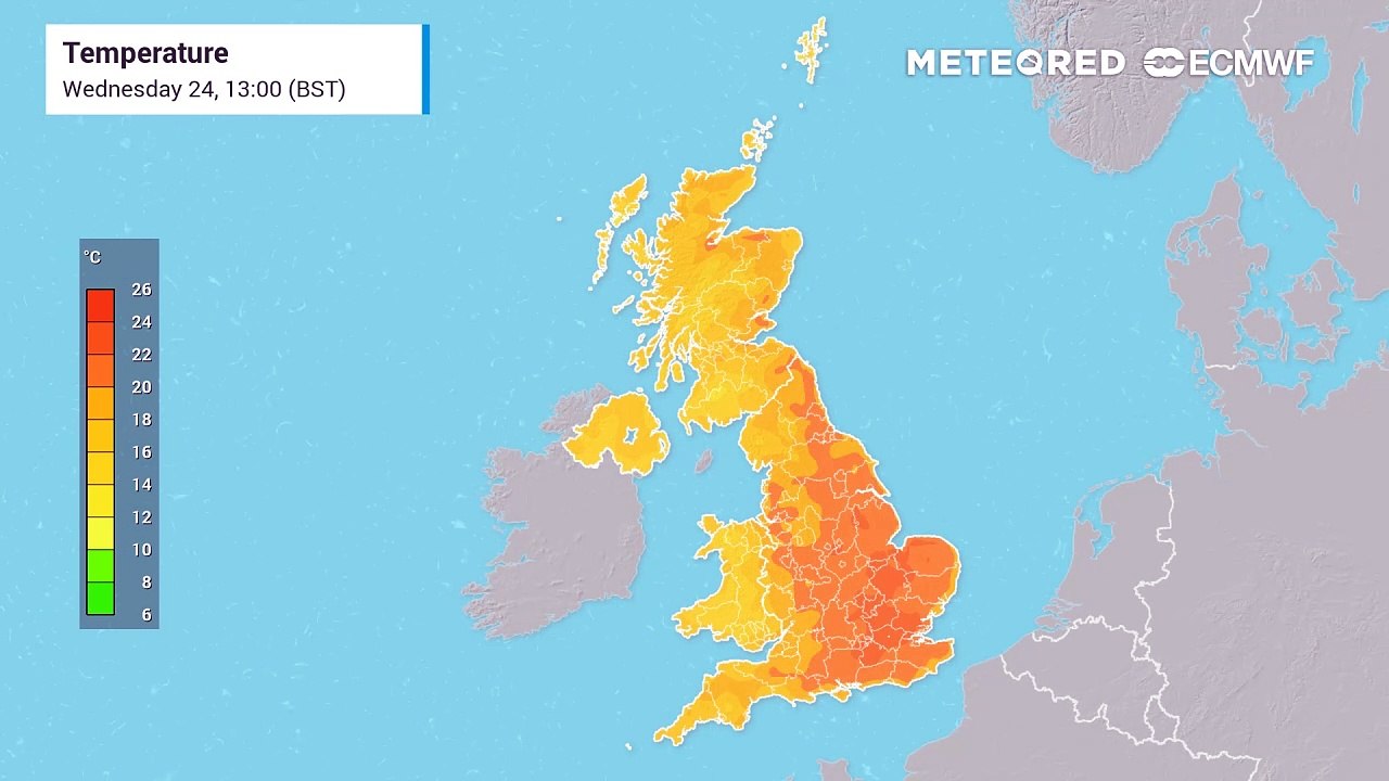 UK surface temperatures for the next few days