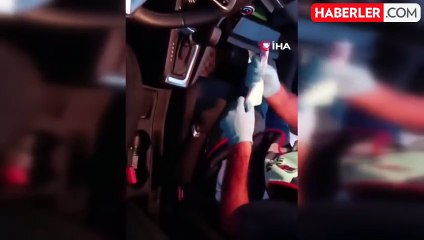 Jandarmanın anlık baskını dron kamerasına yansıdı