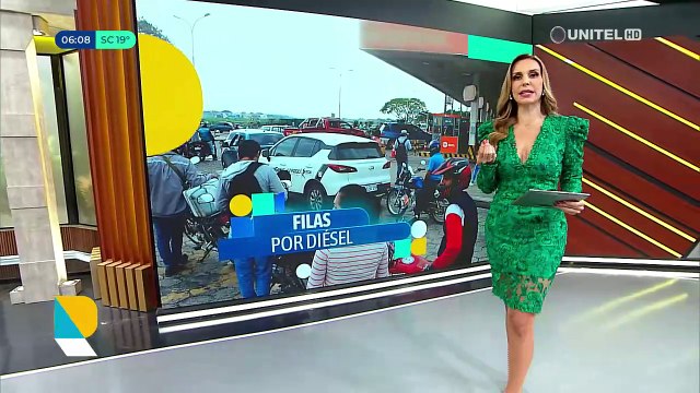 Santa Cruz amanece con filas en surtidores para abastecerse por diésel