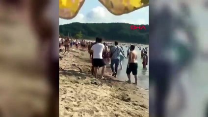 Denizde tacize plajda dayak