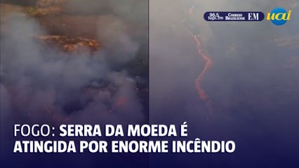 Incêndio de grandes proporções atinge Serra da Moeda