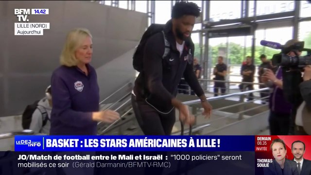 Paris 2024: les basketteurs américains arrivent à Lille