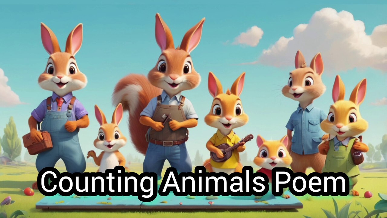 Counting Animals Poem/ Kids Poem/Nursery rhymes/ Phonics