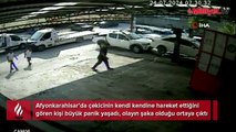 Yok böyle şaka! Çekici kendi kendine hareket edince...
