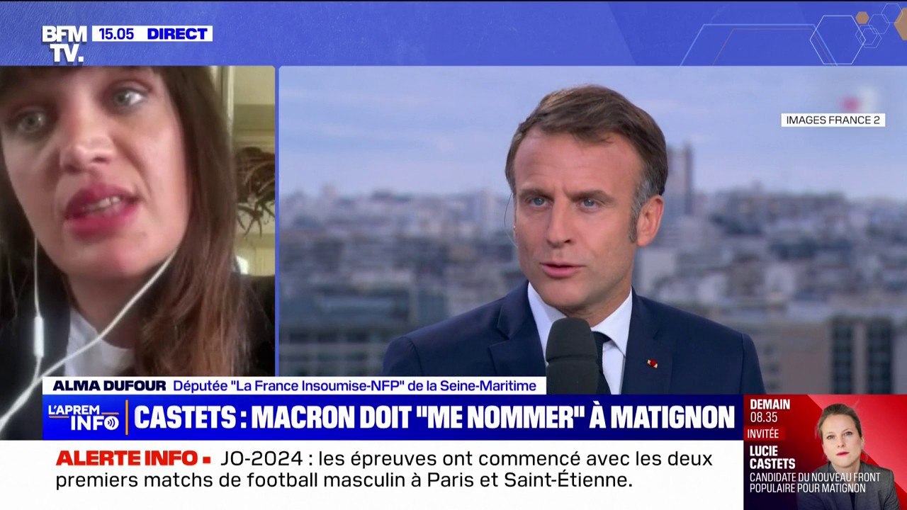 Alma Dufour, députée LFI-NFP de Seine-Maritime: "Notre gouvernement ne tombera pas dès le 1er septembre s'il était nommé"