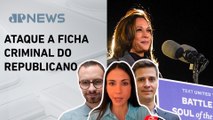 Kamala ataca Trump em 1º comício de campanha após saída Biden; Neitzke, Amanda e Beraldo comentam
