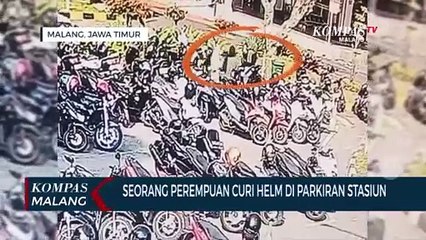Pura-pura Parkir, Perempuan Curi Helm di Parkiran Stasiun