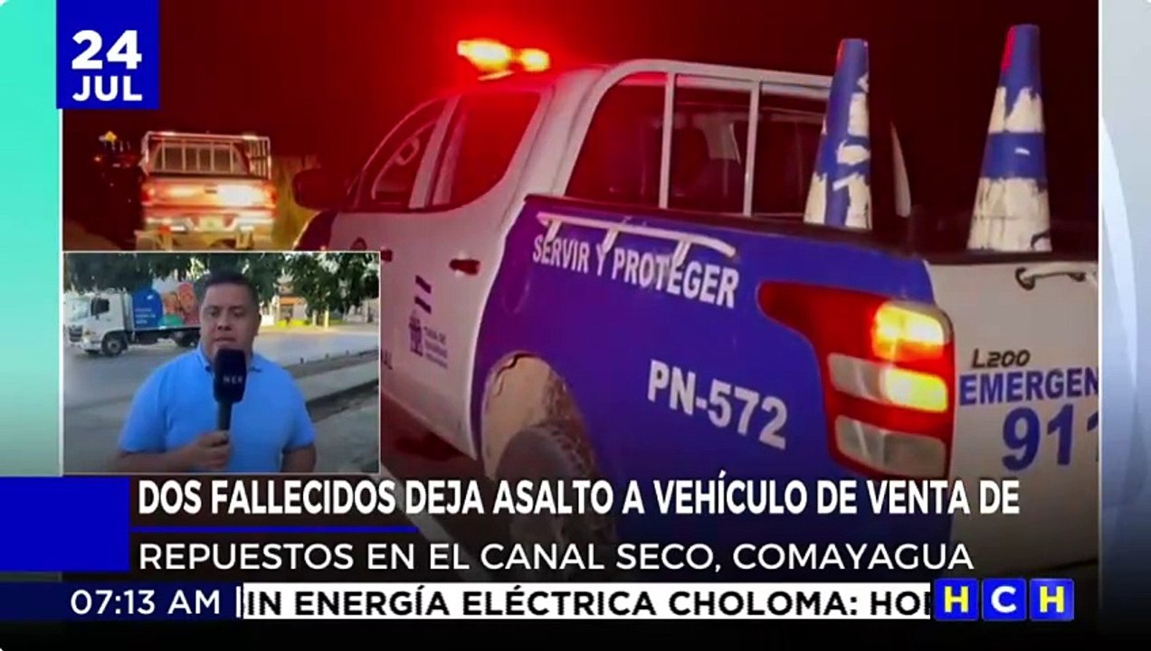 Violento asalto a carro deja dos muertos y un herido en el Canal Seco, Comayagua