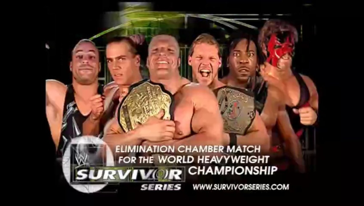 WWE Survivor Series 2002 - Shawn Michaels vs Triple H vs Chris Jericho vs Kane vs Rob Van Dam vs Booker T (Elimination Chamber Match, World Heavyweight Championship)