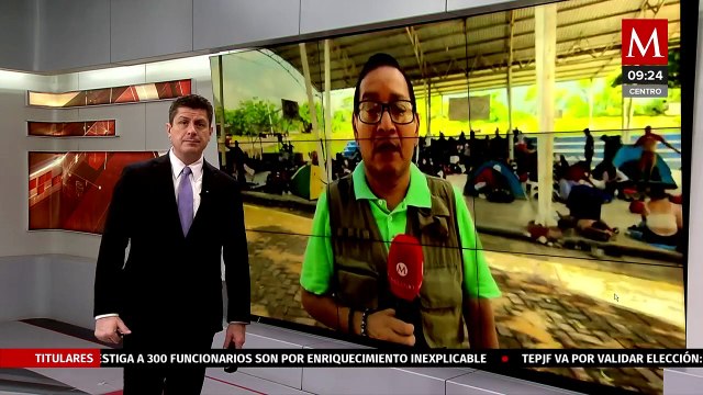 Tras caminata de 20 kilómetros, caravana migrante llega a Huixtla, Chiapas