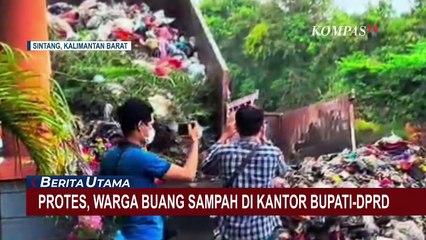 Geram pada Pemda, Begini Penampakan Sampah yang Dibuang Warga di Kantor Bupati & DPRD Sintang Kalba