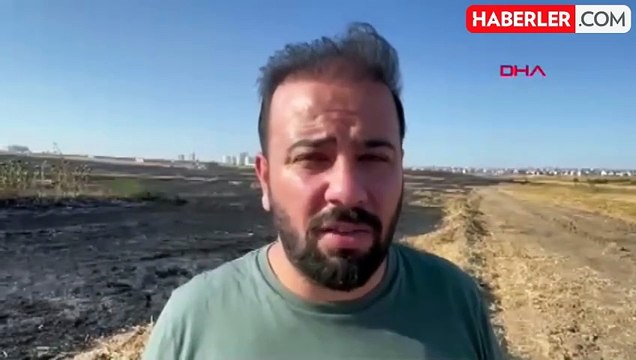 Çorlu'da çiftlik yangınında 500 dönüm tarım arazisi zarar gördü