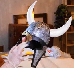 Roar like a Viking! DIY cardboard helmet for playtime adventures!