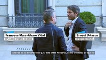 Graban a Urtasun hablando con un diputado de ERC sobre el voto en contra de Junts