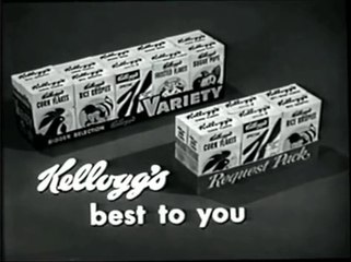 1960s Kellogg's Request Pak or Variety Pak cereals TV commercial