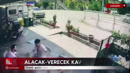 Karabük'te silahlı saldırıdan saniyelerle kurtuldu