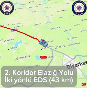 Diyarbakır'ın merkez ve ilçe bağlantı yollarında 8 farklı noktada Ortalama Hız İhlal Tespit Sistemleri kuruldu.