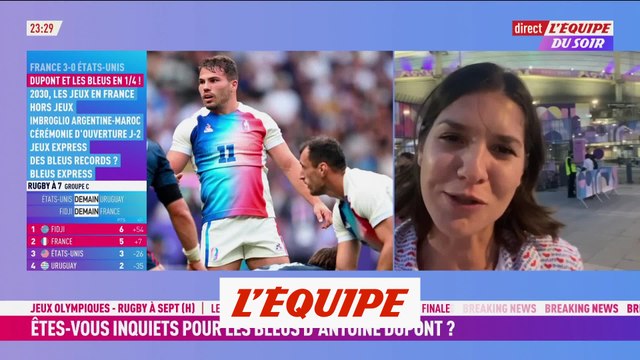 Les Bleus et Antoine Dupont qualifiés difficilement en quarts de finale - Rugby à 7 - JO 2024