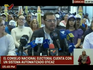 Candidato Antonio Ecarri afirmó que el CNE cuenta con un sistema automatizado eficaz