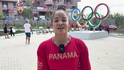 Kristine Jiménez se expresa contenta y motivada en la Villa Olímpica