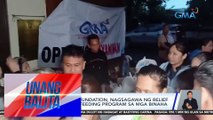 GMA Kapuso Foundation, nagsasagawa ng relief operations at feeding program sa mga binaha | Unang Balita