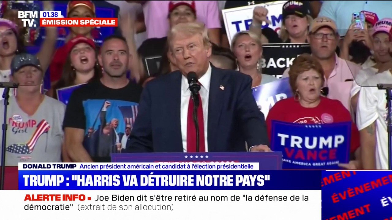 Donald Trump qualifie Kamala Harris de "vice-présidente la plus incompétente et la plus cinglée de la gauche radicale de l'histoire des États-Unis"