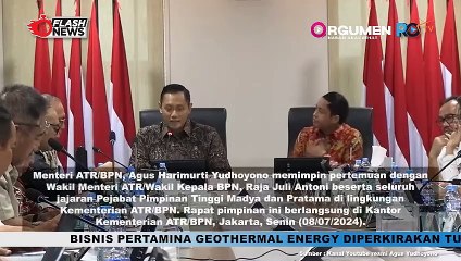 AHY Pimpin Rapat Evaluasi Kinerja Semester 1, Bahas Capaian dan Tantangan ATR/BPN