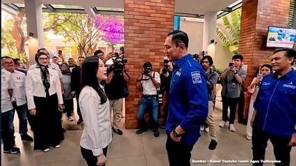 AHY Terima Kunjungan Ketua Harian I DPP Partai Perindo Angela Tanoesoedibjo