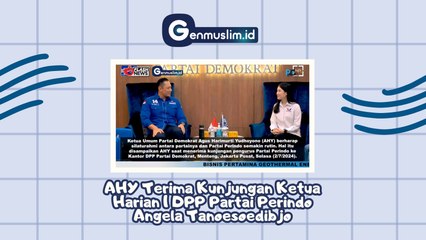 AHY Terima Kunjungan Ketua Harian I DPP Partai Perindo Angela Tanoesoedibjo