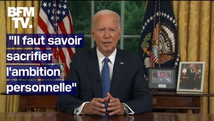 "Il faut savoir sacrifier l'ambition personnelle": Joe Biden explique son retrait de la présidentielle américaine