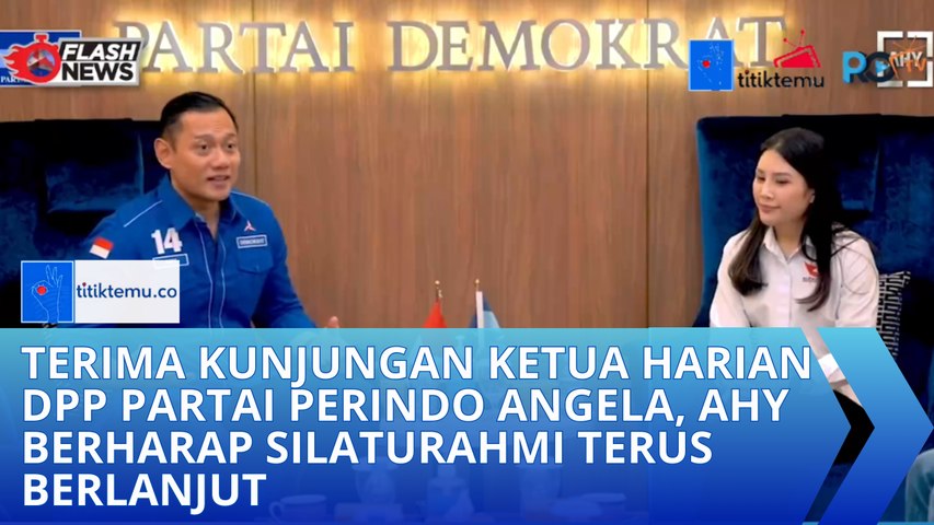 Terima Kunjungan Ketua Harian I DPP Partai Perindo Angela, AHY Berharap Silaturahmi Terus Berlanjut