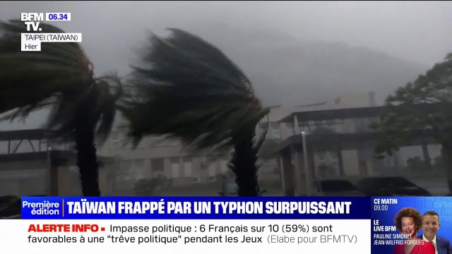 Taïwan frappé par le typhon Gaemi, le plus puissant sur son île en huit ans