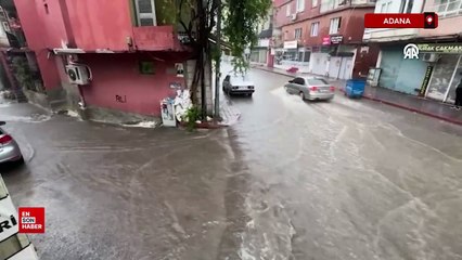 Adana'da sağanak hayatı olumsuz etkiledi