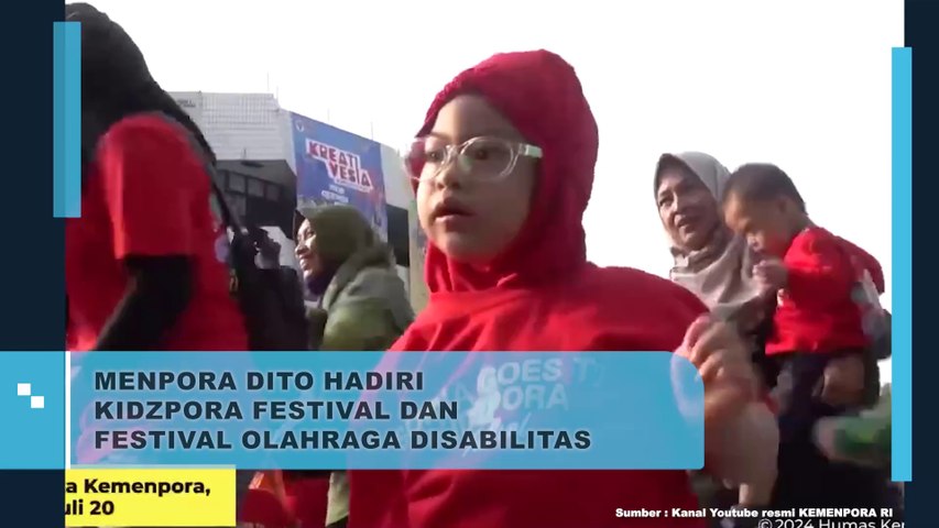 Menpora Dito Hadiri Kidzpora Festival dan Festival Olahraga Disabilitas