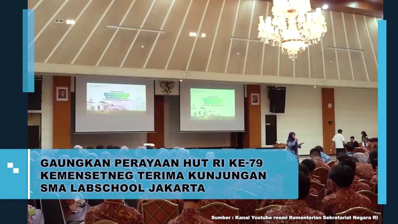 Gaungkan Perayaan HUT ke-79 RI Kemensetneg Terima Kunjungan SMA Labschool Jakarta