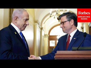 BREAKING: Speaker Mike Johnson Welcomes Prime Minister Benjamin Netanyahu To The Capitol