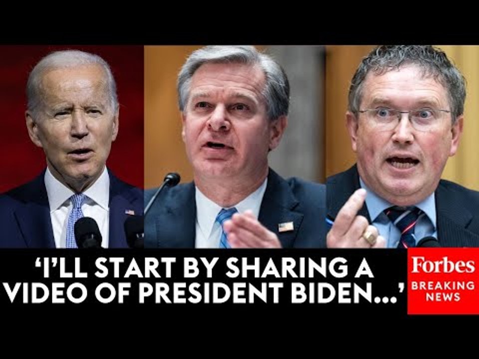 Thomas Massie Plays FBI Director Chris Wray Vid...