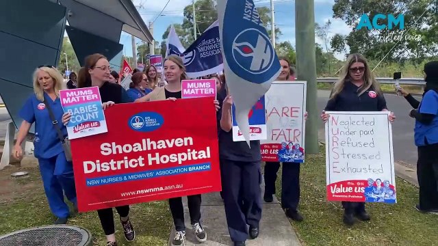 Shoalhaven nurses and midwives protest