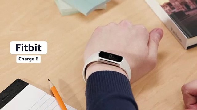 Fitbit Charge 6 Fitness Tracker with Heart Rate, GPS, Premium Membership, Health Tools - Porcelain-Silver - Electronics