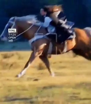 Good riding. Trained girl