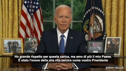L'addio di Biden: ho rinunciato a candidarmi per il Paese
