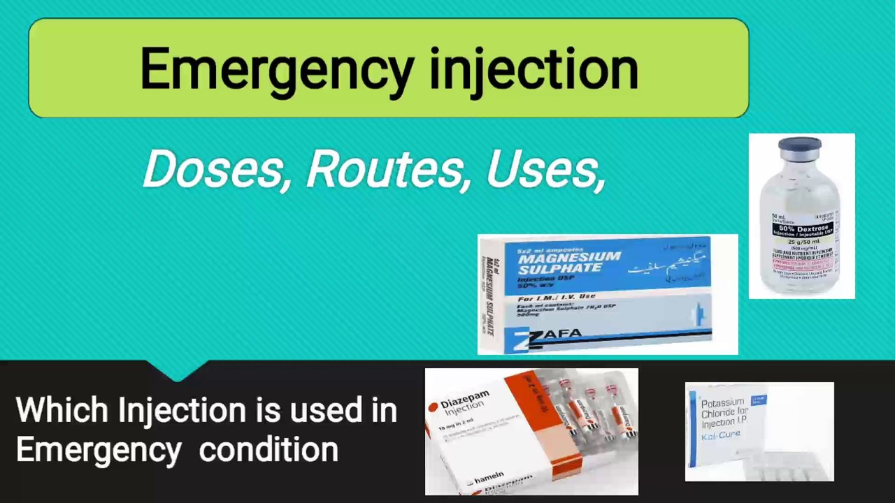 Emergency Injection | Injection used in emergency condition in hospital
