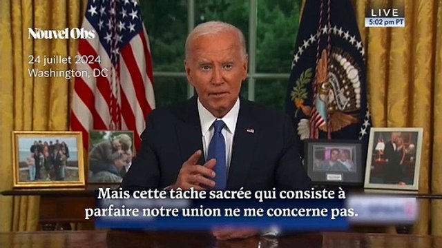 Présidentielle américaine : Joe Biden explique son retrait en faveur de Kamala Harris