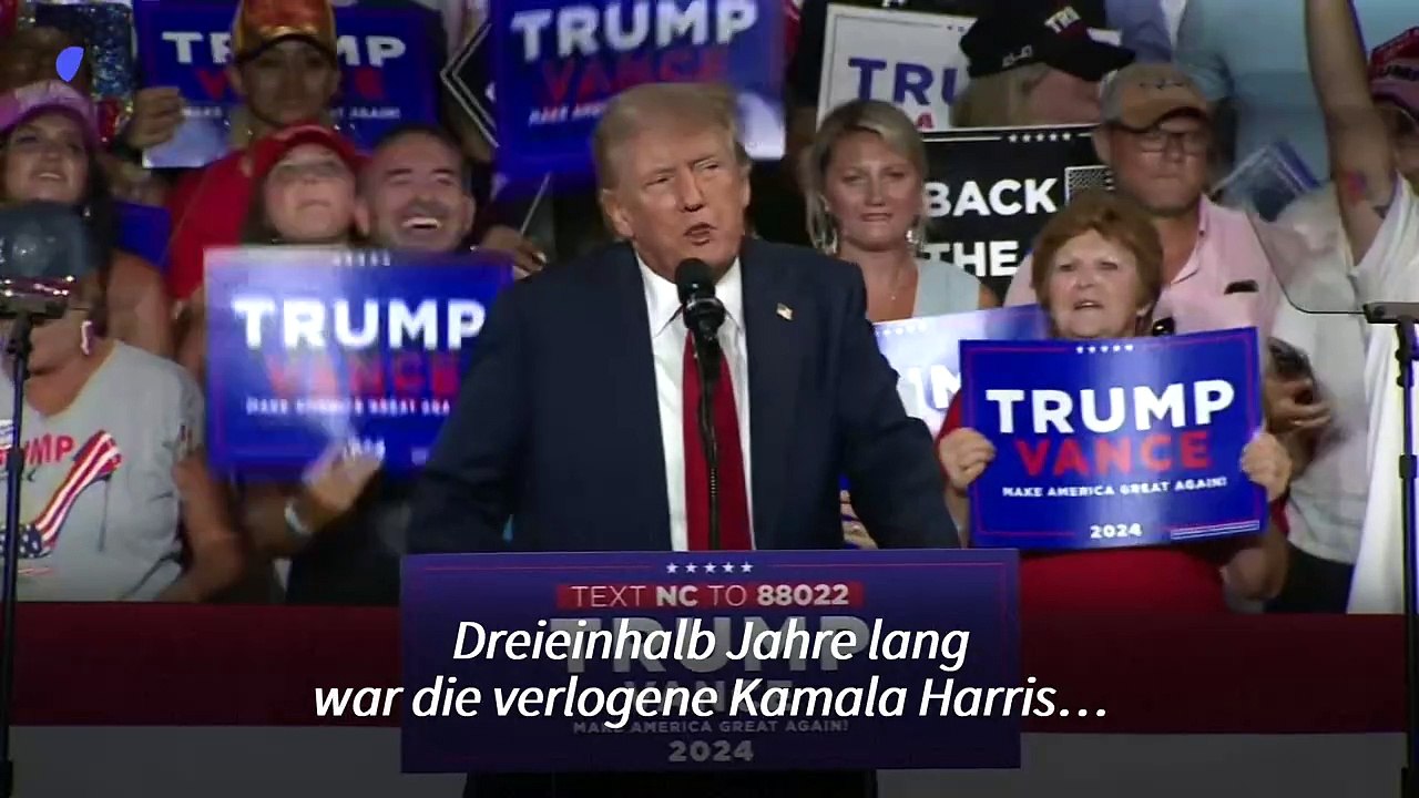 Trump nennt Harris 'linksradikale Verrückte'